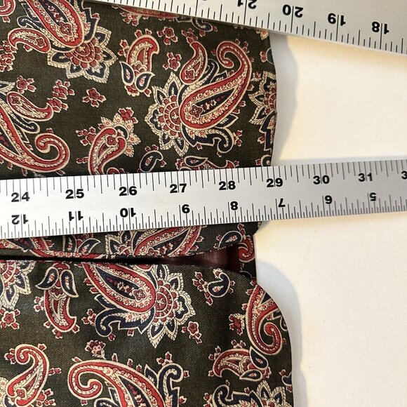 Talbots Petites Women's Blazer Size 4 Large Multicolor Paisley Rayon Vintage 90s - Picture 11 of 12